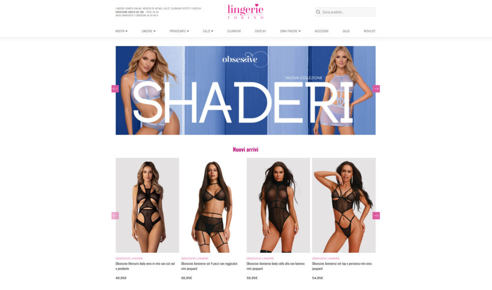 Lingerie Torino - Slide homepage